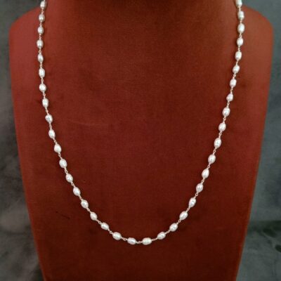 Long Pearl Necklace Set