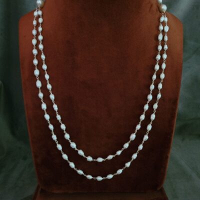 Long Pearl Necklace Set