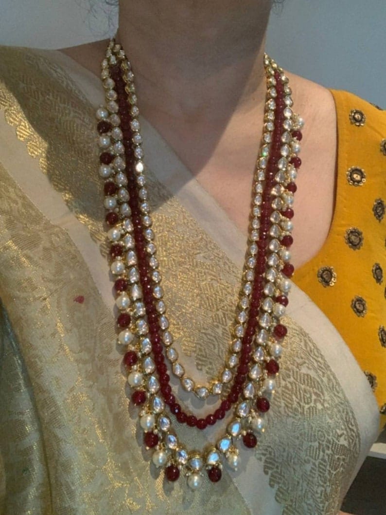 Kundan Rani Haar Necklace Set - Image 2