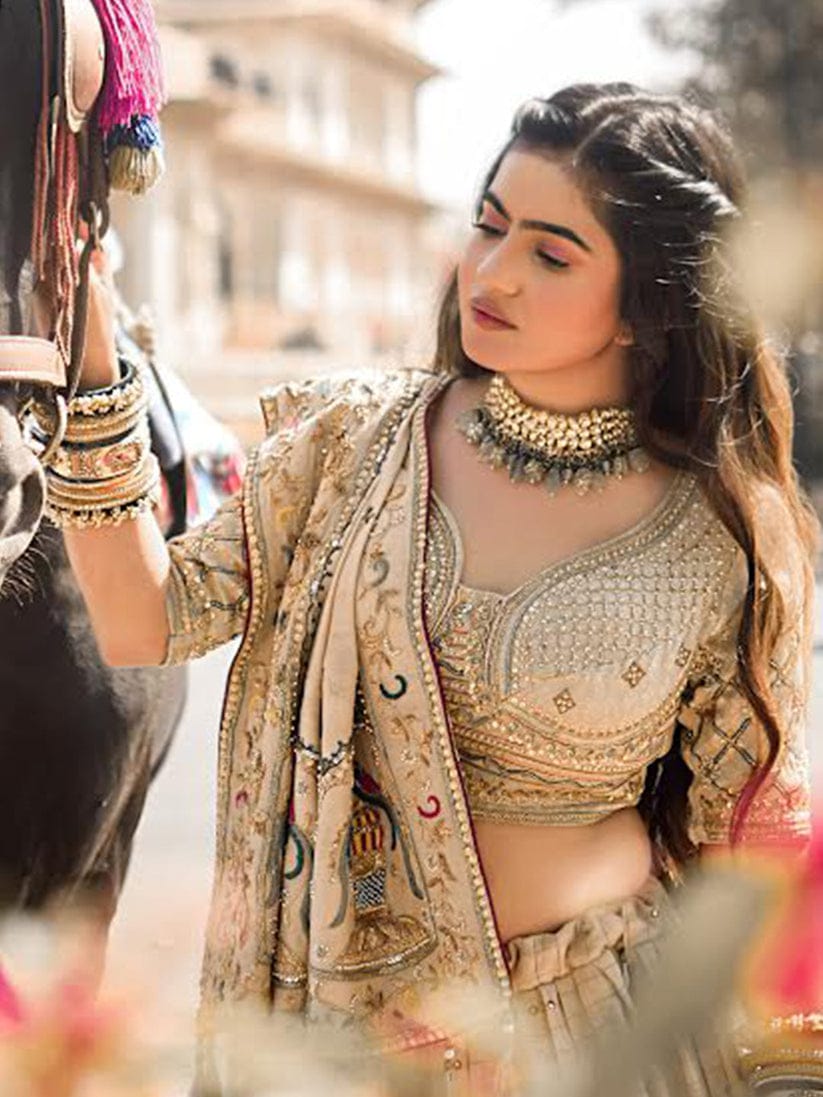 Kundan Choker Necklace Set - Image 2