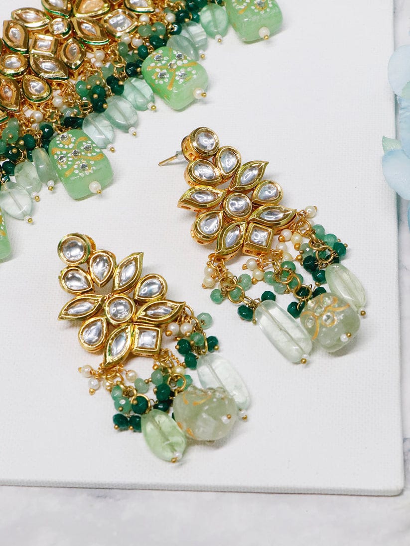 Kundan Choker Necklace Set - Image 5