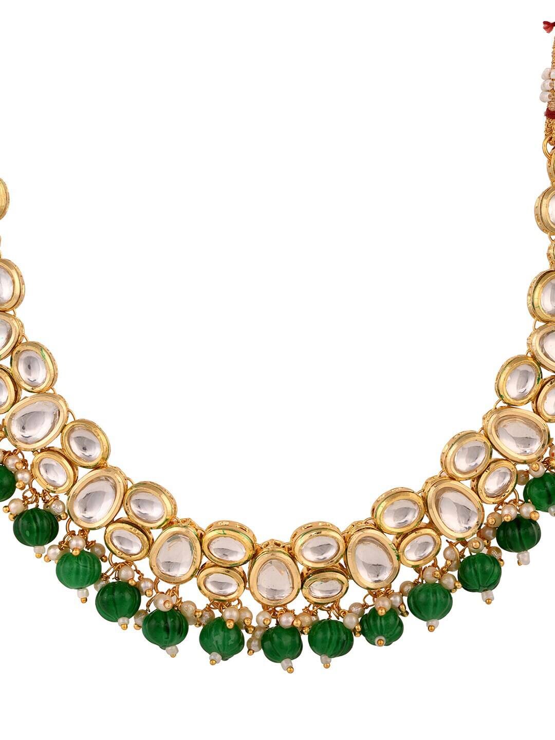 Heavy Kundan Necklace Jewellery Set - Image 5