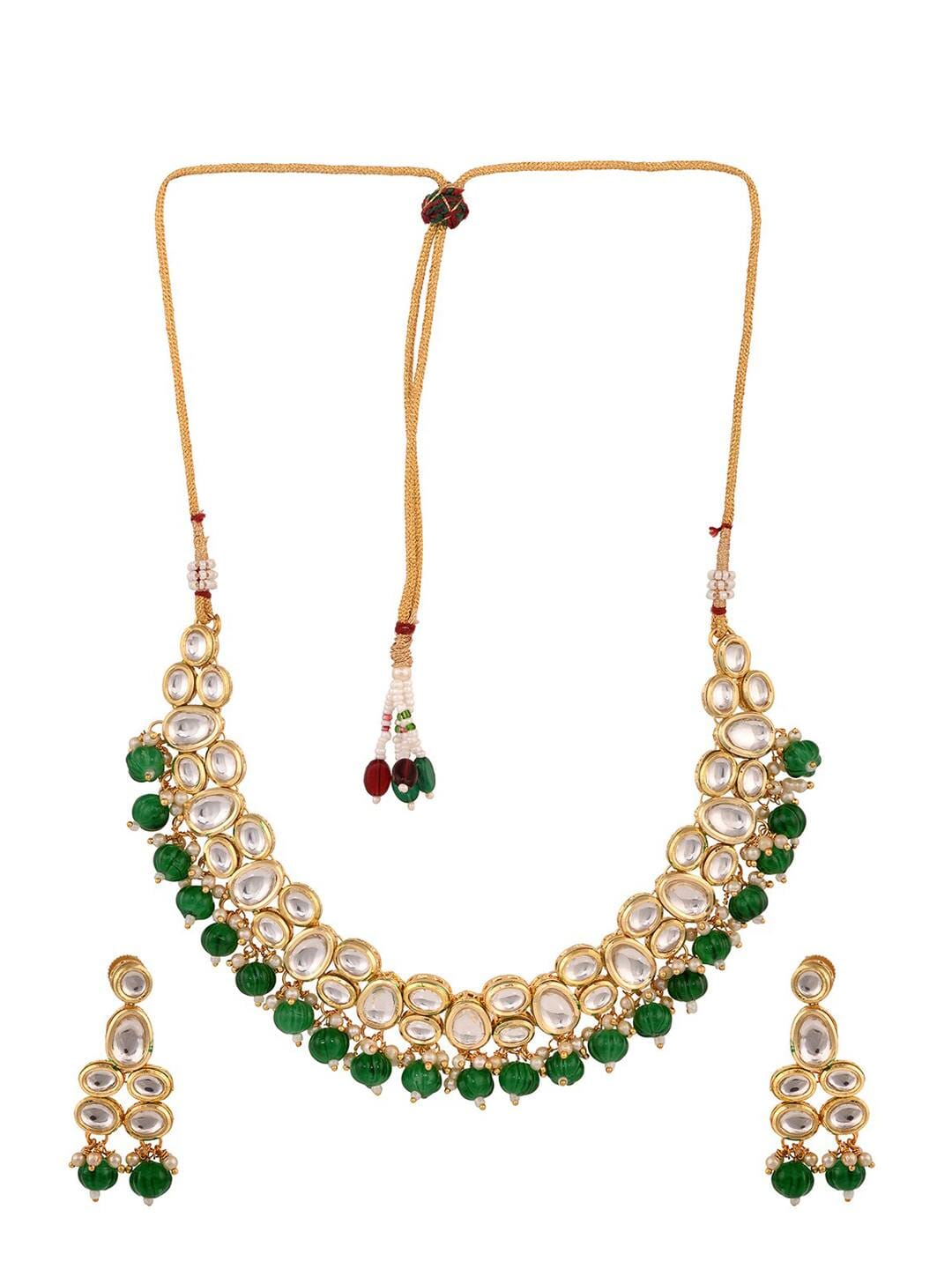 Heavy Kundan Necklace Jewellery Set - Image 4