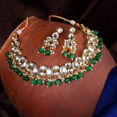 Heavy Kundan Necklace Jewellery Set