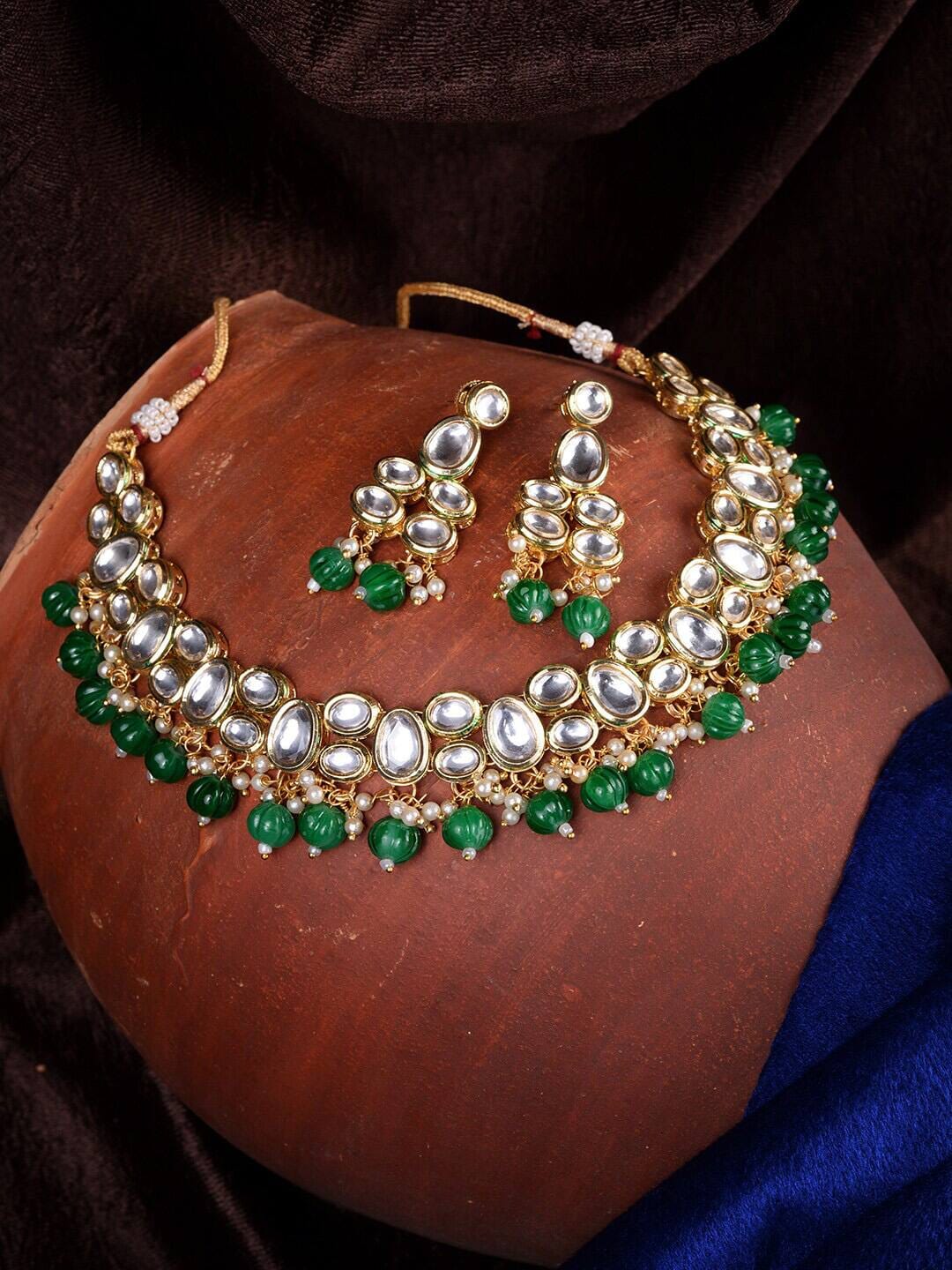 Heavy Kundan Necklace Jewellery Set