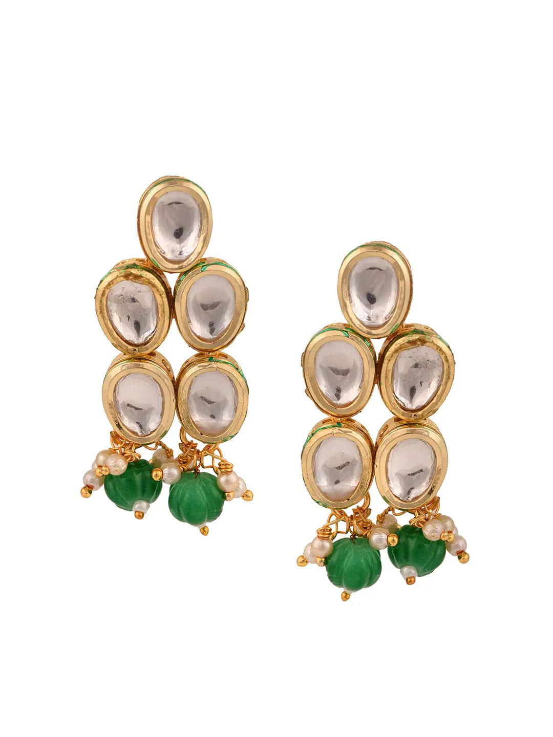 Kundan Layered Necklace Set - Image 6