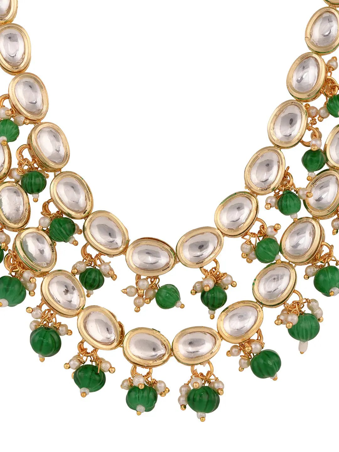 Kundan Layered Necklace Set - Image 5