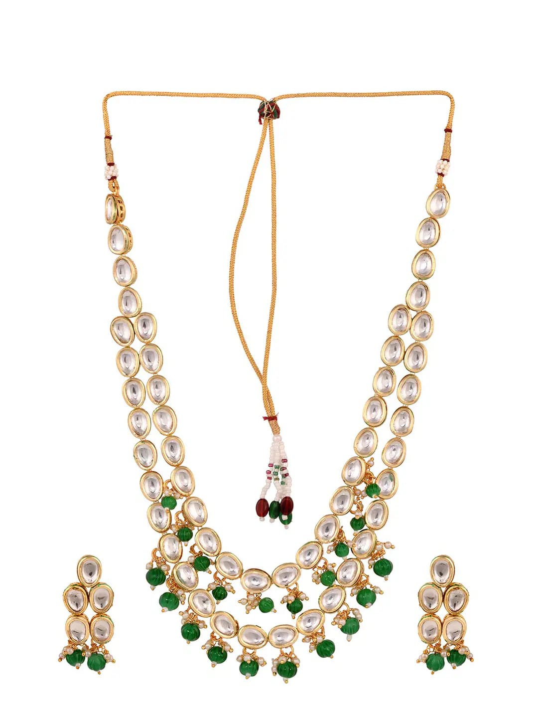 Kundan Layered Necklace Set - Image 4