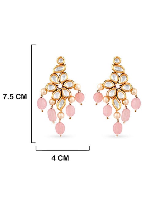 Gold Plated Kundan Choker Necklace Set - Image 3