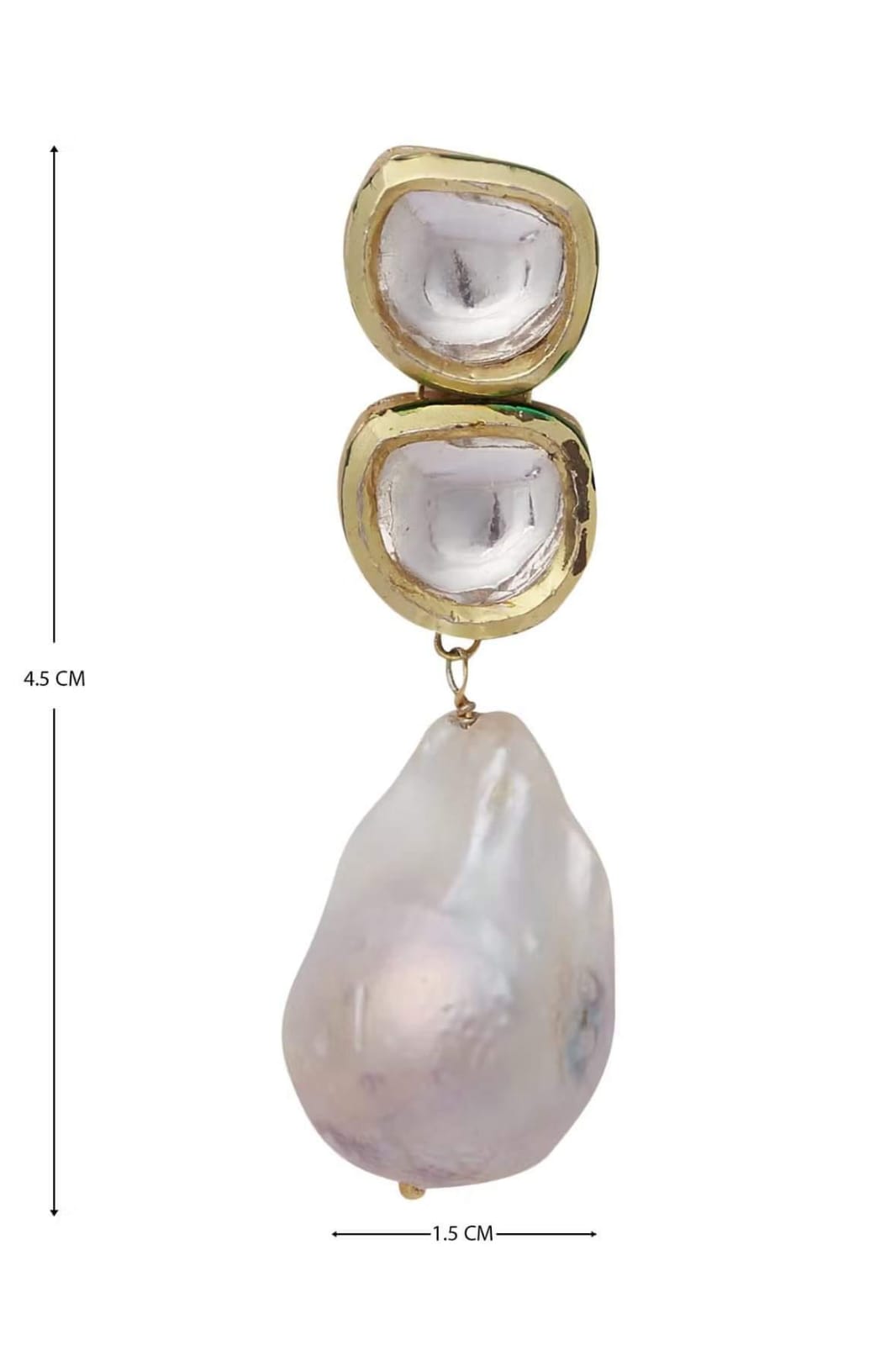 Gold-Plated White Kundan Studded & Beaded Jewellery Set - Image 6