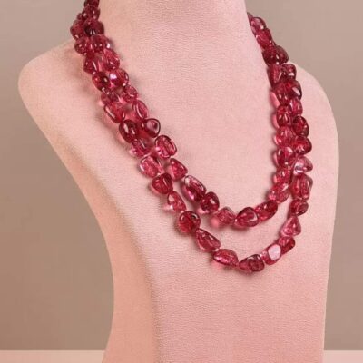 Red Onyx Tumble Necklace
