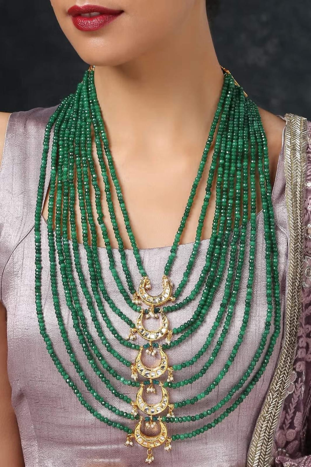 Beautiful Green Onex Long Necklace - Image 2