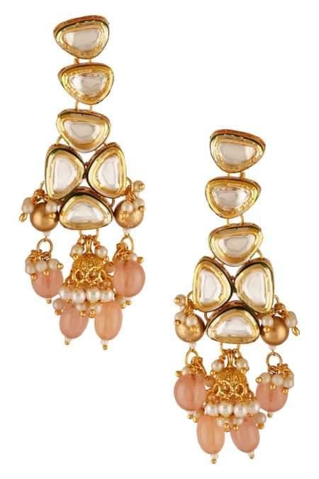 Kundan Gold plated Brass Necklace set - Image 4