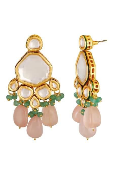 Gold Finish Choker Necklace Set - Image 2