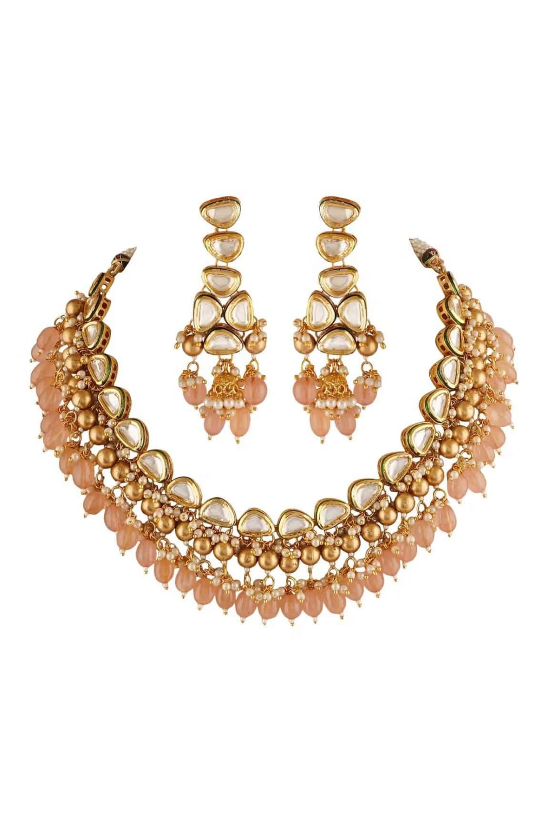 Kundan Gold plated Brass Necklace set - Image 2