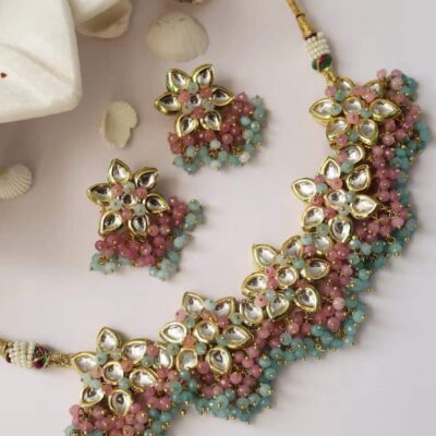 Heavy Meenakari Jadau Kundan Handmade Choker Necklace