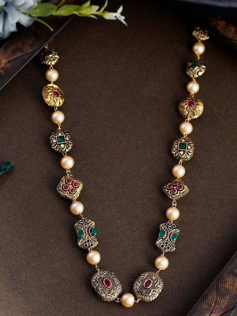 Gold Plated Long Unisex Necklace