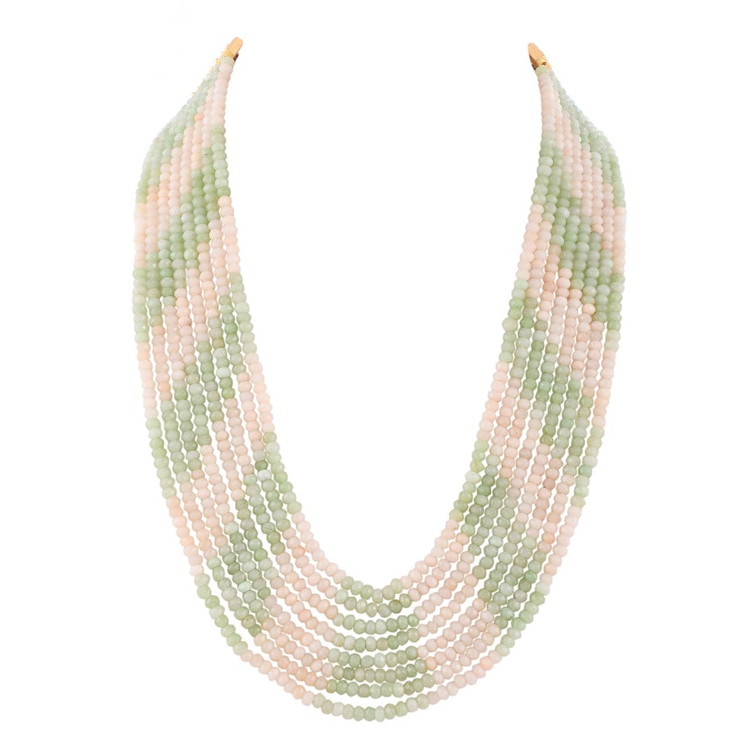 Gold Plated Onyx Beaded Layered Necklace - Image 3