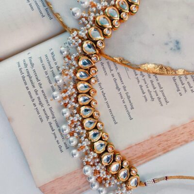 Kundan Polki Gold Necklace Set
