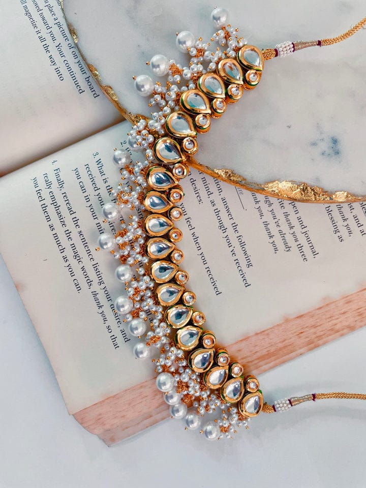 Kundan Polki Gold Necklace Set