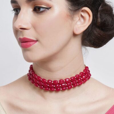 Handcrafted Pearl Beaded Choker Necklace