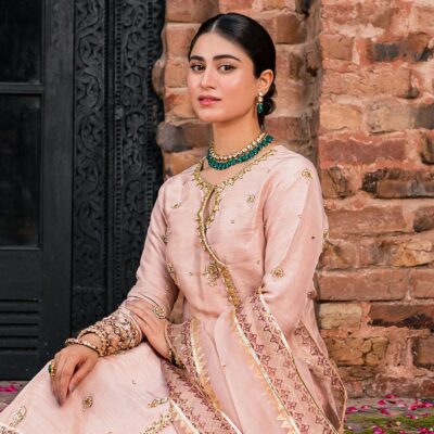 Gold Plated Beads & Kundan Stone Necklace Set