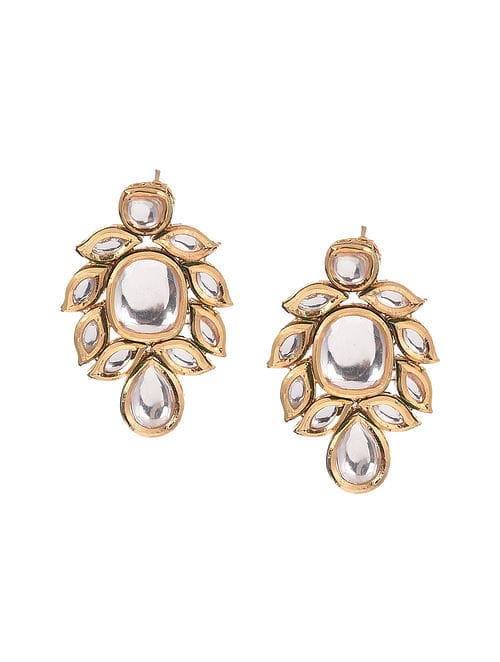 Heavy Meenakari Jadau Kundan Handmade Choker Necklace With Earrings - Image 4