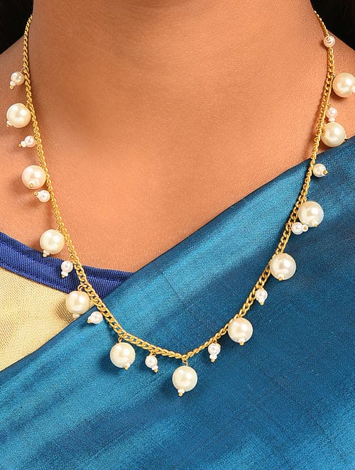 Long Pearl Necklace Set - Image 2