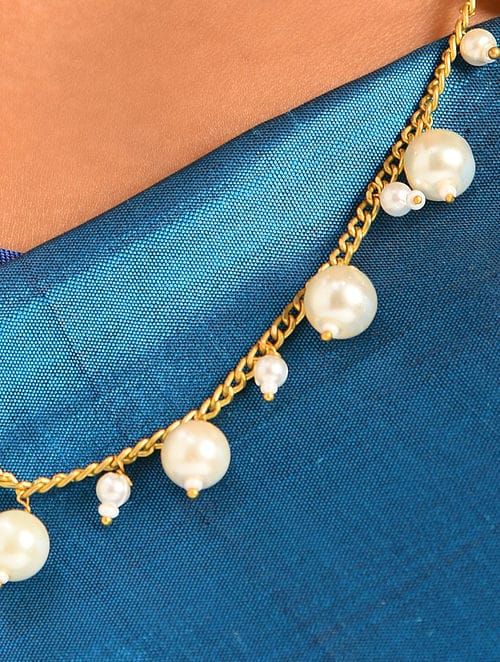 Long Pearl Necklace Set - Image 4