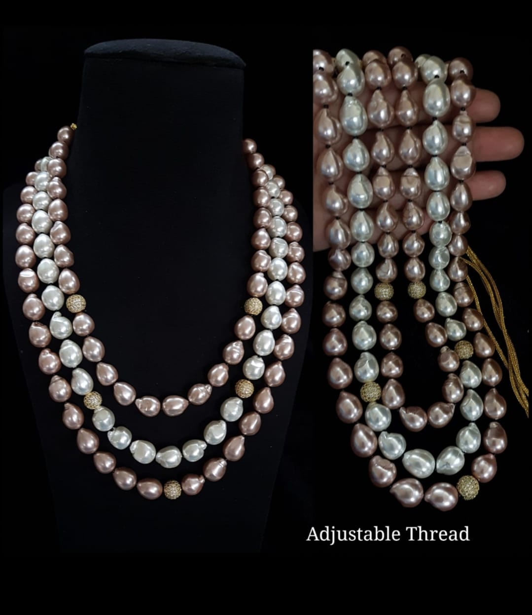 Fancy Shell Pearls Necklace