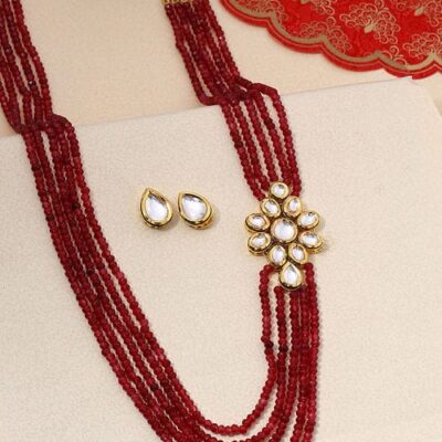 Long Kundan Polki Necklace