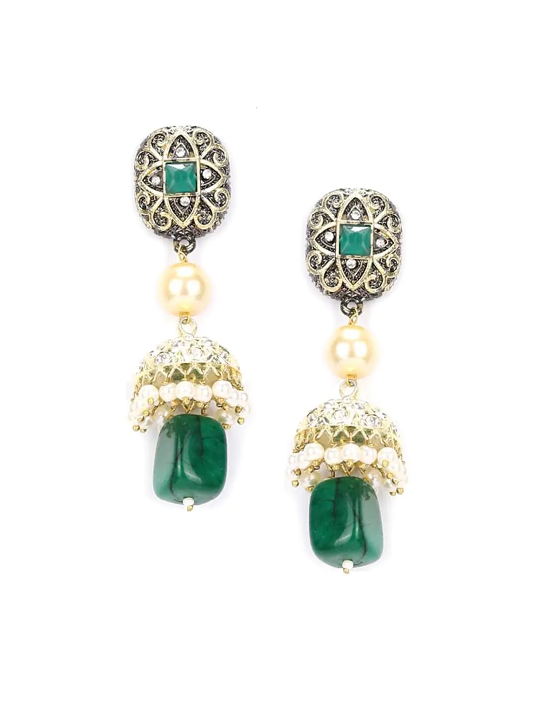 Fancy Shell Pearls Necklace With Earrings - Image 6