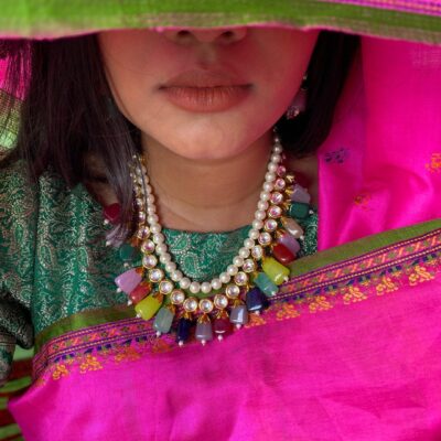 Kundan Pearl Multicolored Beads Set