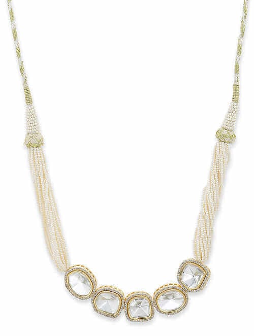 Pearl Kundan Choker Necklace - Image 4