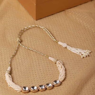 Pearl Kundan Choker Necklace