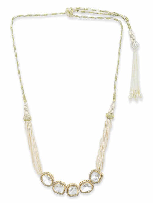 Pearl Kundan Choker Necklace - Image 3