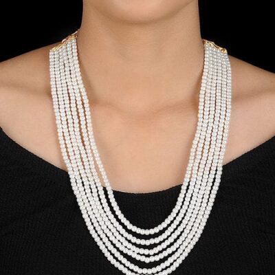 White Finish Pearl Mala