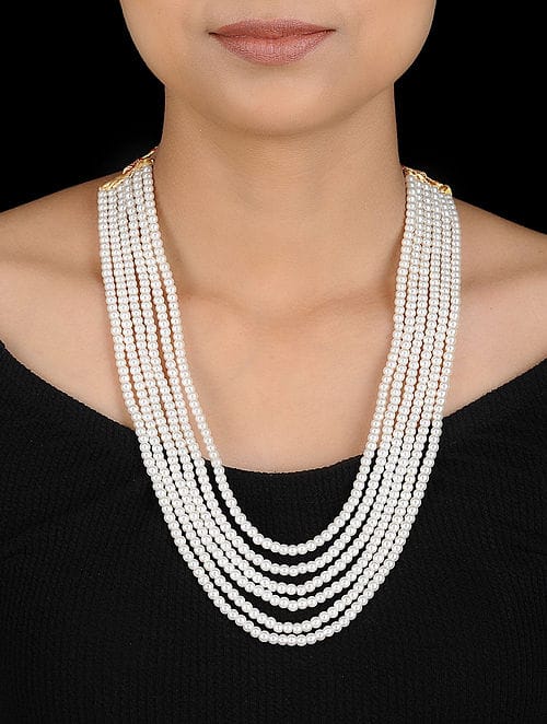 White Finish Pearl Mala