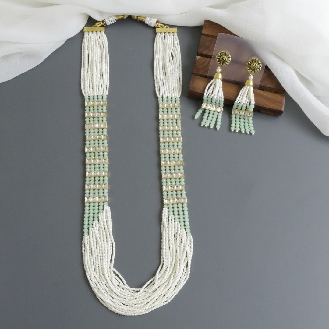 Polki Inspired Long Mala Set