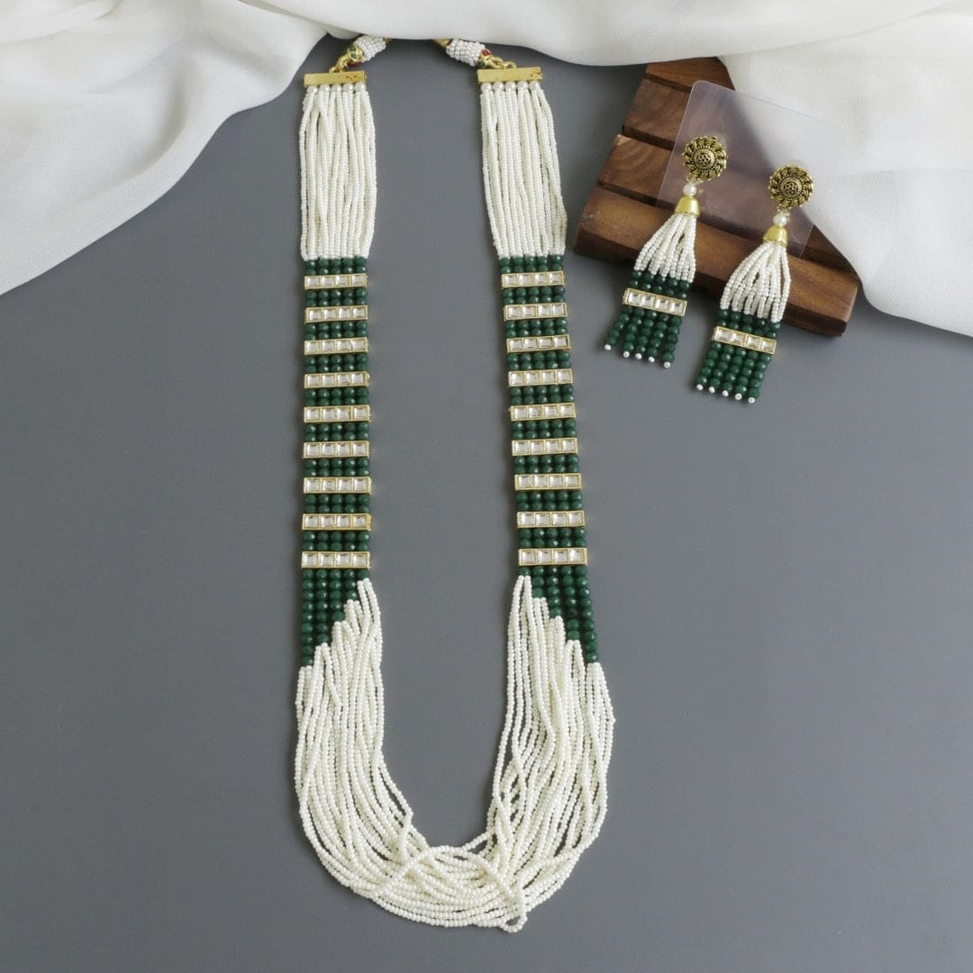 Polki Inspired Long Mala Set - Image 2