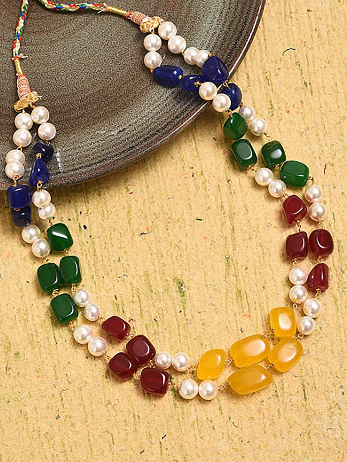 Long Multi Stone Neckpiece - Image 2