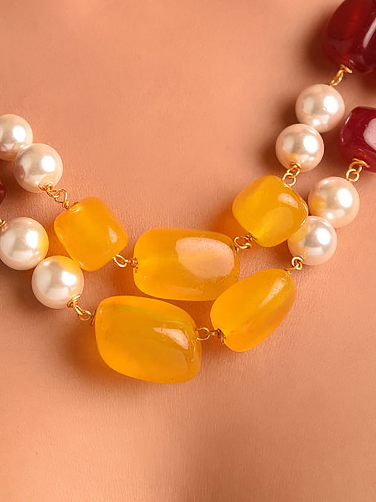 Long Multi Stone Neckpiece - Image 5