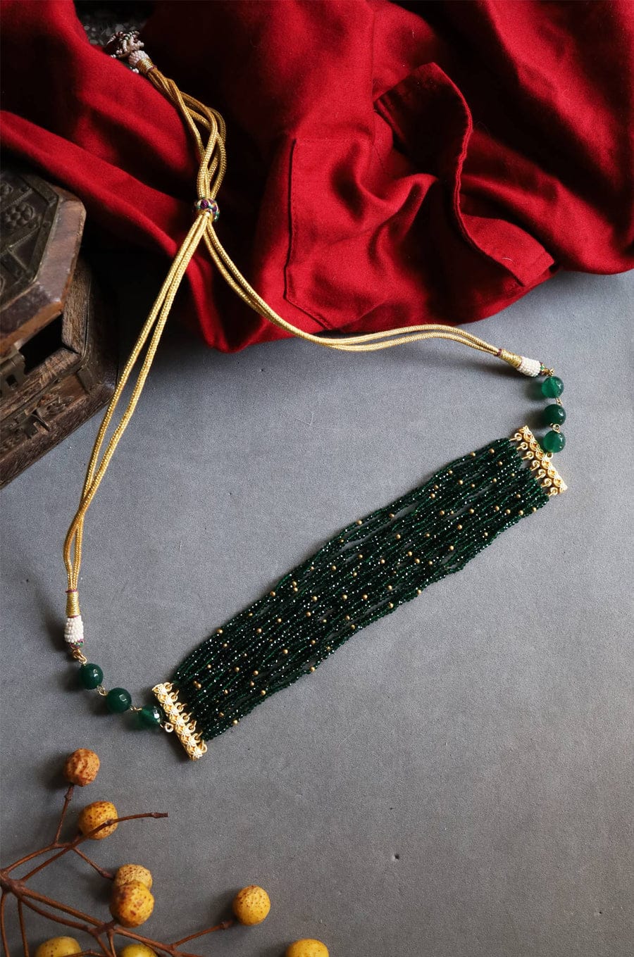 Green Bead Neckpiece - Image 2