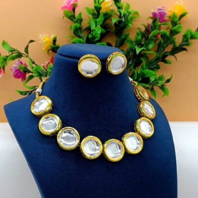 22kt Gold Plated Multi Gemstone Necklace Set
