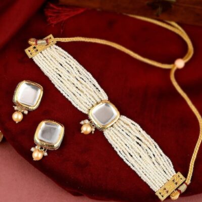 22kt Gold Plated Kundan Necklace Set