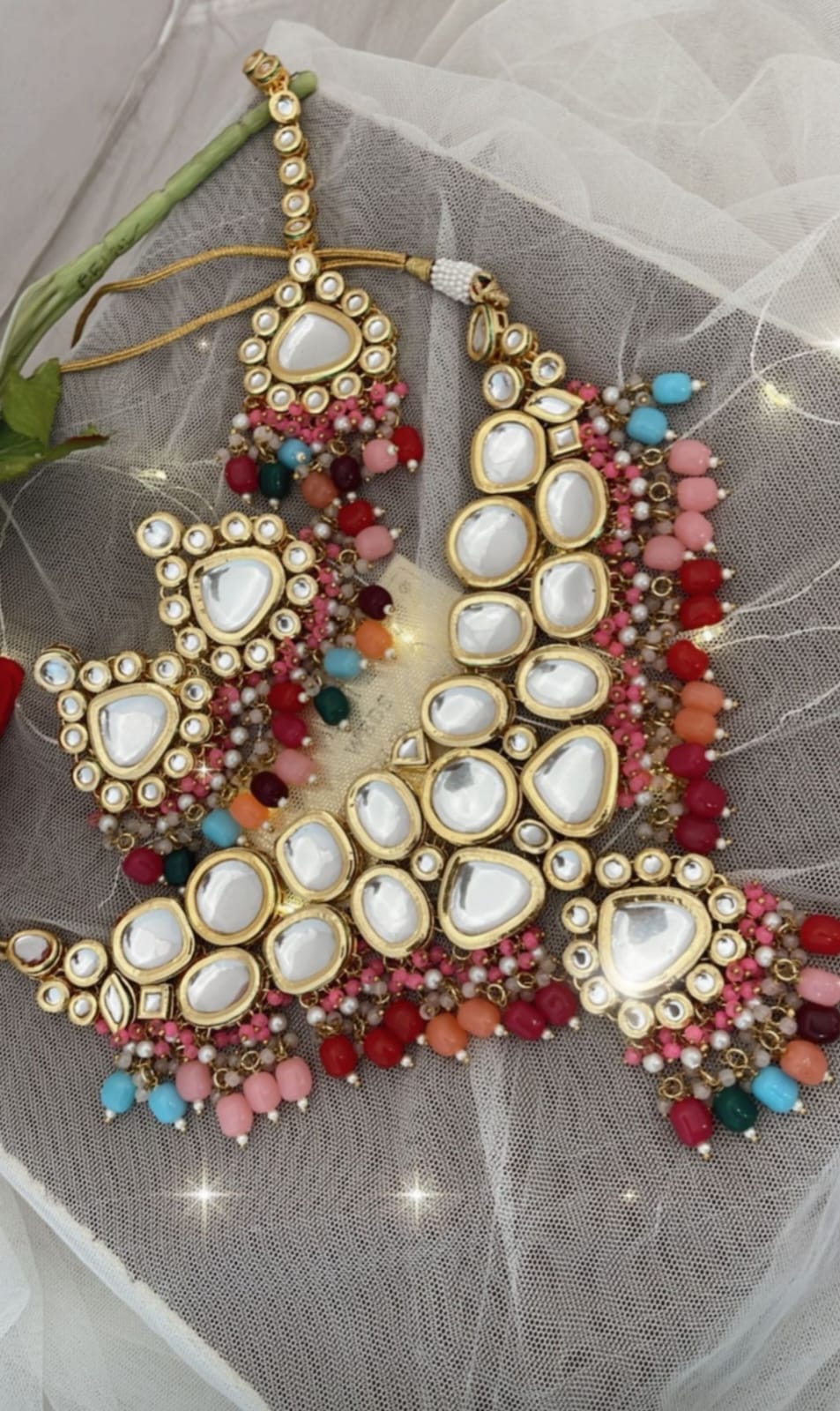 Beautiful Sabyasachi wedding Choker necklace Set