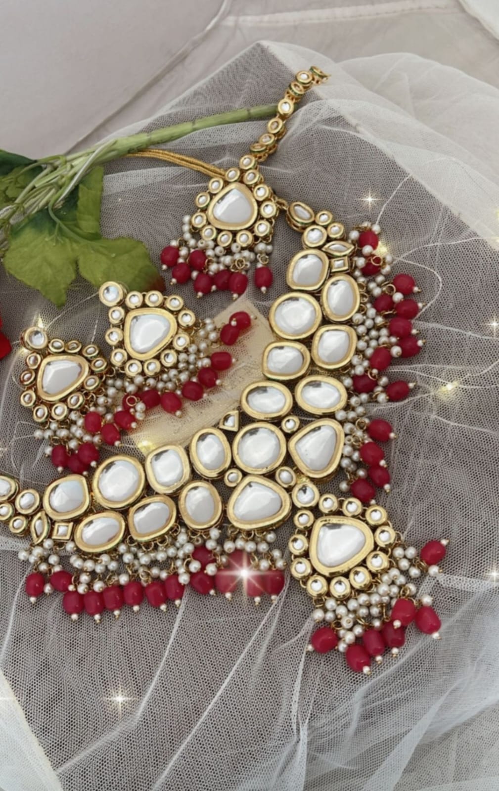 Beautiful Sabyasachi wedding Choker necklace Set - Image 2