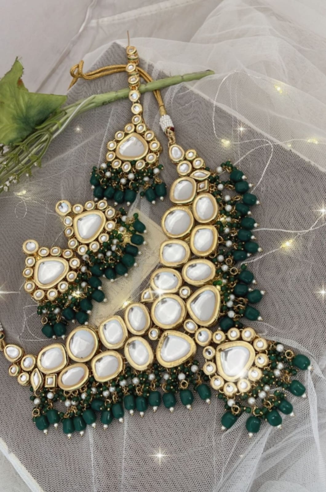 Beautiful Sabyasachi wedding Choker necklace Set - Image 5