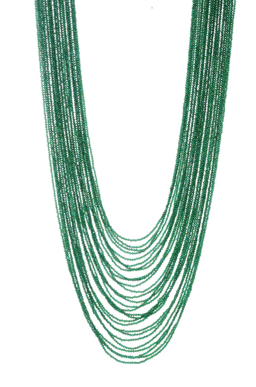 Gold Finish Onyx & Tumble Multi-Layered Necklace - Image 5