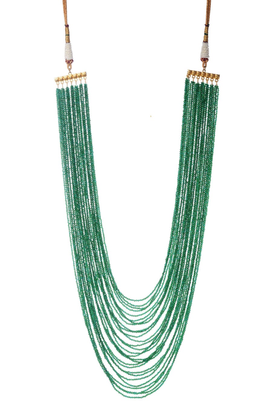 Gold Finish Onyx & Tumble Multi-Layered Necklace - Image 4